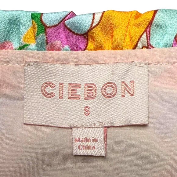 CIEBON Irena Floral Long Sleeve Satin Dress - Picture 11 of 11